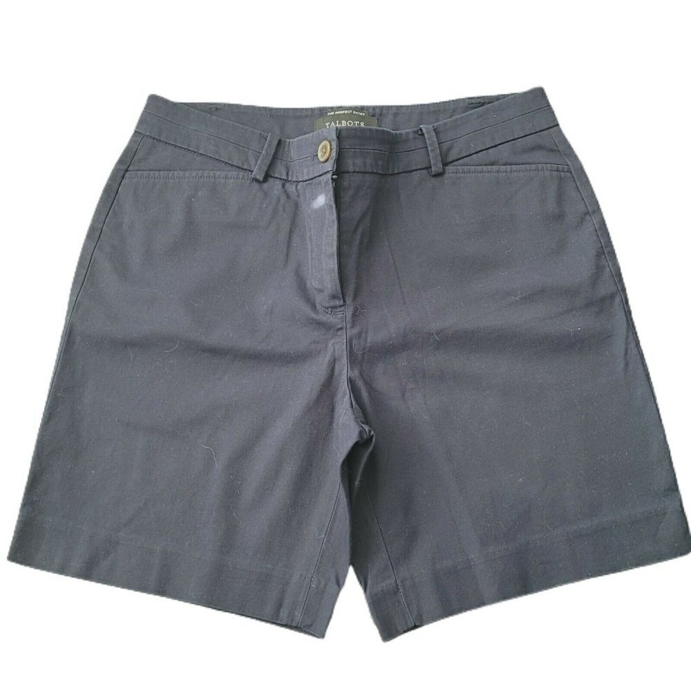 Talbots The Perfect Short 9" Twill Blue Shorts Women's Size 2